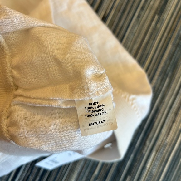 🆕Apropos Berkeley California Women’s Size M White 100% Linen Wide Flair Pants - Picture 6 of 6